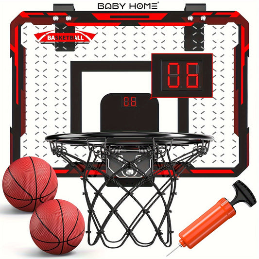 Indoor Basketball Hoop For Kids - Mini Basketball Hoop With 2 Balls -  For Boys & Girls - Suitable for Indoor Play - Perfect Gift for Kids