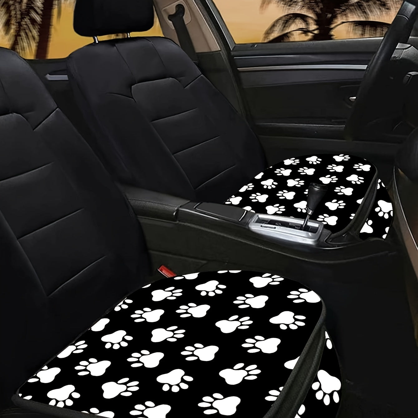 Spruce Up Your Car Interior with a Stylish Dog Paw Print Car Seat Cushion!