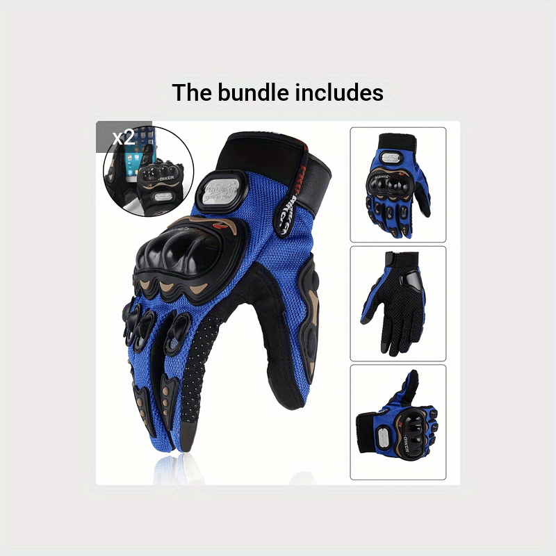 Suitable For Motorcycles, Road Bikes, Off-road Motorcycles, Spring, Summer, Autumn, And Winter Unisex Finger Touch Screen Gloves For Men And Women, Breathable Cycling Gloves, Motorcycle Gloves, Bicycle Gloves. Christmas Gift
