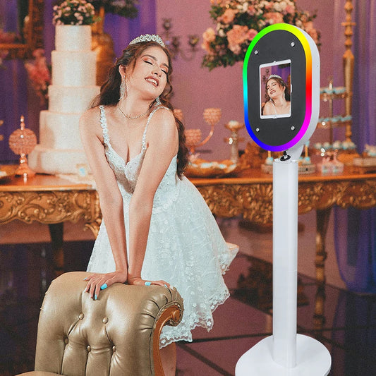 Party Supplies Light Weight Photo Booth Ipad for Wedding and Event Portable Selfie Photo Booth Machine With Bright Light