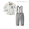 Baby Boy Clothing Set Dress Suit Gentleman Shirt With Bow Tie +Trousers Sets Party Wedding Handsome Kids Clothing Boys Clothes