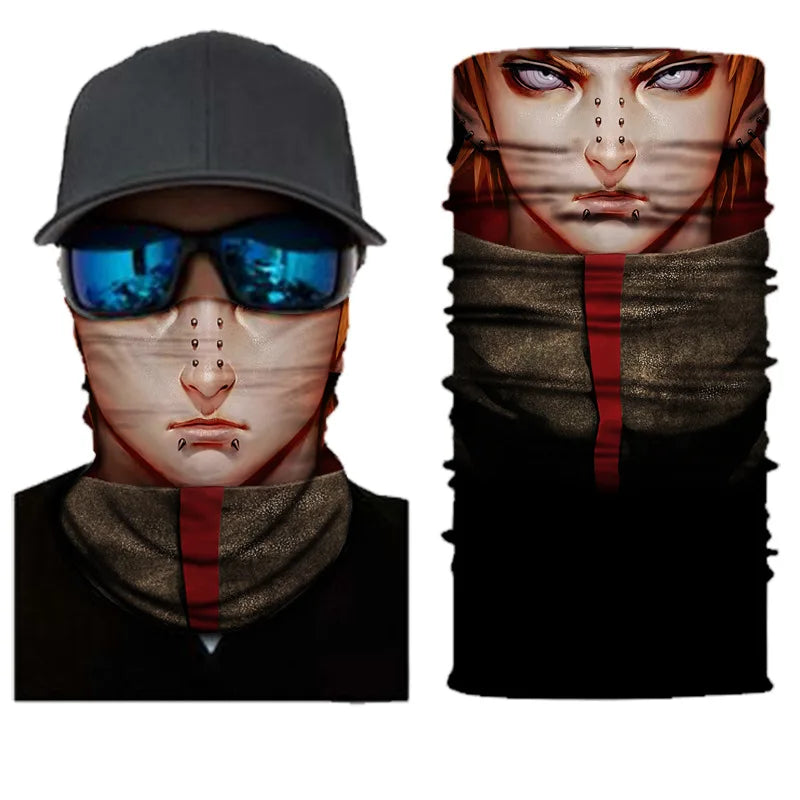 3D Printed Outdoor Sun Protection Neck Gaiter Funny Seamless Bandana Scarf in Polyester for Parties