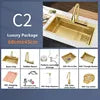Tiktok Popular Luxury Gold Kitchenware Set Smart Sink Faucet Accessories Gold Faucet