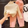 Wholesale Classic Half High Neck Kids Clothing Colorful Solid Baby Girl Pullover Sweater
