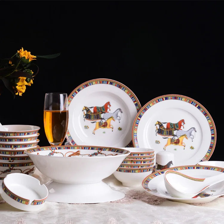 Cutlery Dinnerware Set Dinner Set Giveaways Contemporary Cup Kit Kitchenware Porcelain Tableware and Ceramics 2024 Jingdezhen