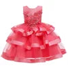 Flower Girls Dress for Girls Clothes Kids Clothing Elegent Jacquard Satin Dress Girls Dresses for Party