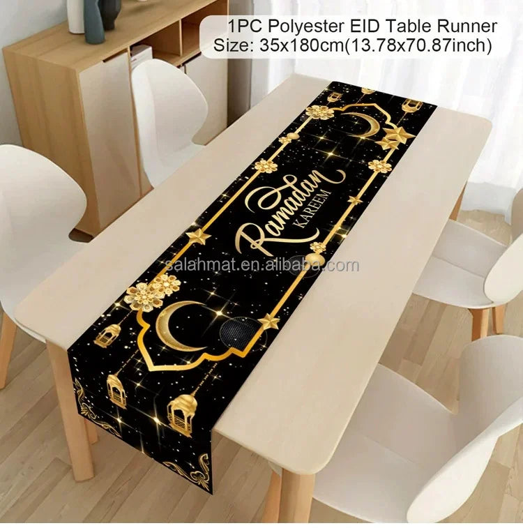Eid Tablecloth Dinner Table Minimalist Linen Islamic Party Supplies Ramadan Gift Ramadan Decoration for Home Nordic Style
