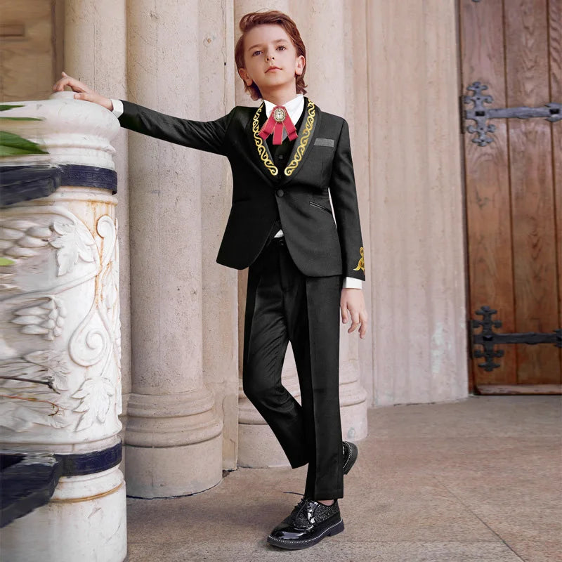 New Arrival  Children Clothing Show Boy's Suits Black Decoration Kids Clothing