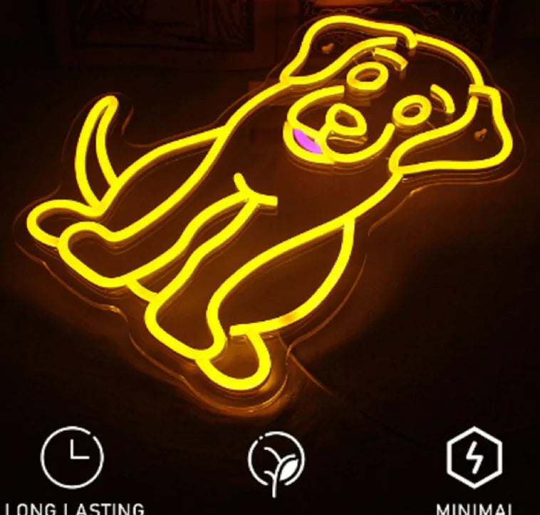 Dog Neon Sign Wall Decoration Dog Party Decoration Dog Birthday Party Supplies Bedroom