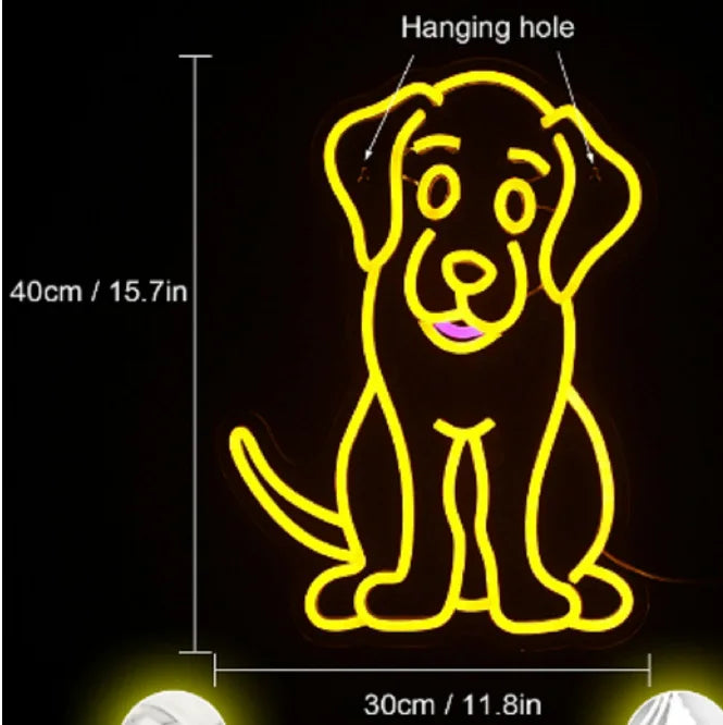 Dog Neon Sign Wall Decoration Dog Party Decoration Dog Birthday Party Supplies Bedroom