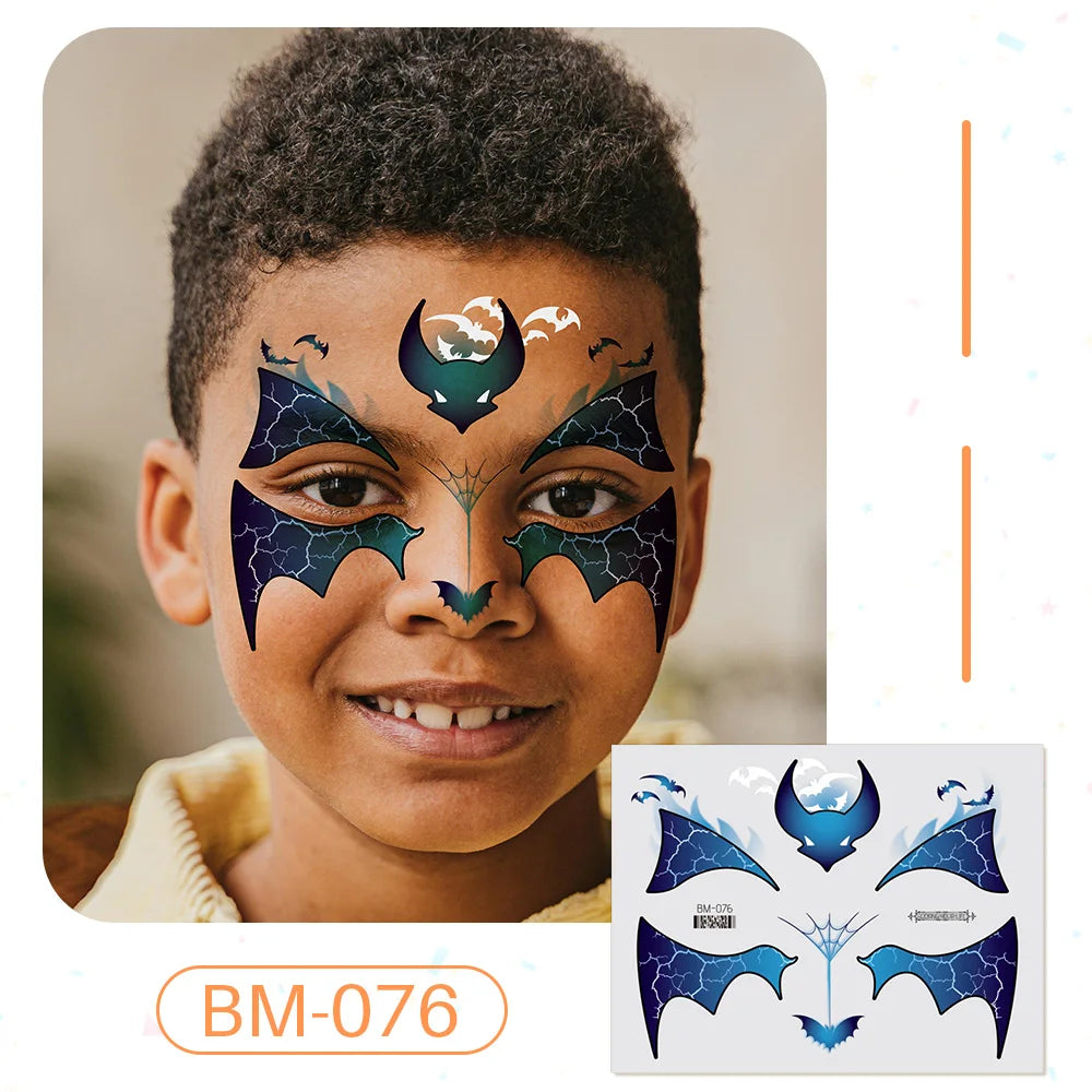 Birthday Party Supplies Favors Dinosaur Tiger Panda Face Tattoos Paint for Kids Boys Girls Makeup Face Mask Tattoos for Kids
