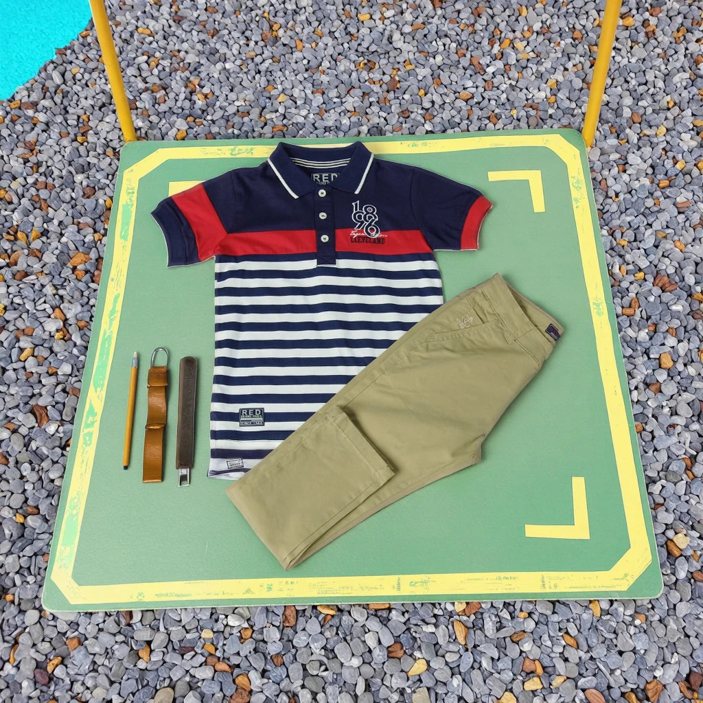 Boys Clothing Set Kids Clothing Polo T-shirt Woven Pant Quality Clothing