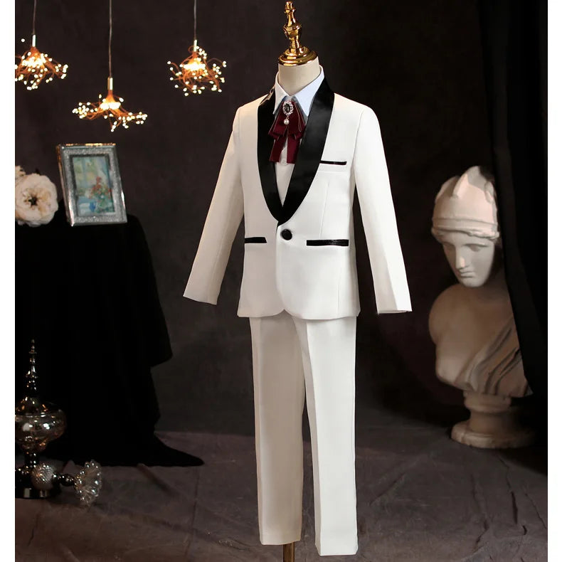 Fashion Wholesale Children Clothing Formal Boy's Suits White Kids Clothing Sets