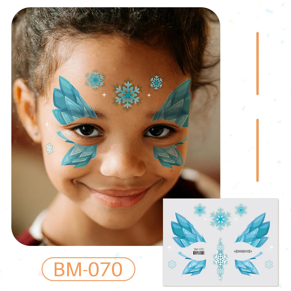 Birthday Party Supplies Favors Dinosaur Tiger Panda Face Tattoos Paint for Kids Boys Girls Makeup Face Mask Tattoos for Kids