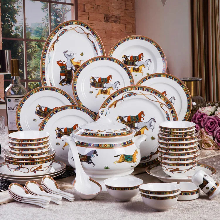 Cutlery Dinnerware Set Dinner Set Giveaways Contemporary Cup Kit Kitchenware Porcelain Tableware and Ceramics 2024 Jingdezhen