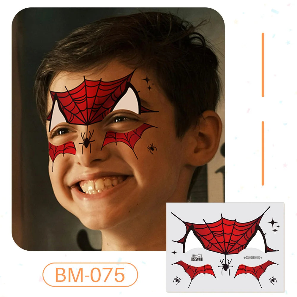 Birthday Party Supplies Favors Dinosaur Tiger Panda Face Tattoos Paint for Kids Boys Girls Makeup Face Mask Tattoos for Kids