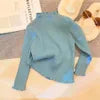 Wholesale Classic Half High Neck Kids Clothing Colorful Solid Baby Girl Pullover Sweater