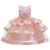 Flower Girls Dress for Girls Clothes Kids Clothing Elegent Jacquard Satin Dress Girls Dresses for Party