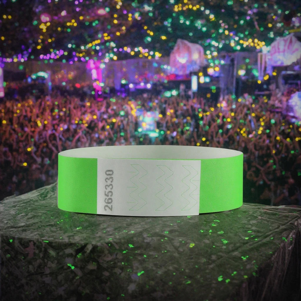 Solid Color Tyvek Paper Wristband 19x250mm with Series Numbers 1000/Pack Promotional Party Supplies, for Events