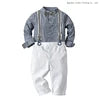 Baby Boy Clothing Set Dress Suit Gentleman Shirt With Bow Tie +Trousers Sets Party Wedding Handsome Kids Clothing Boys Clothes
