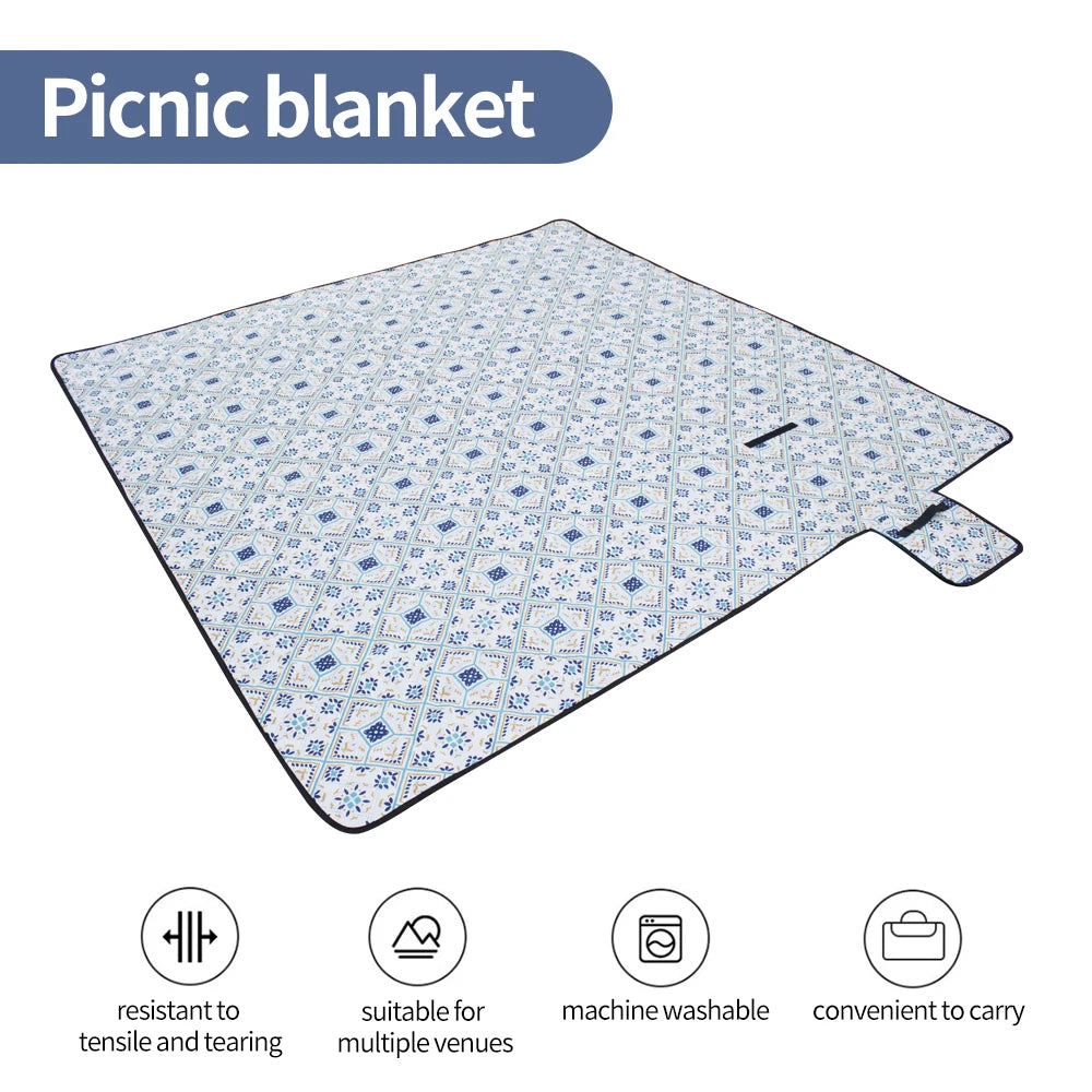 Hodtown Outdoor Waterproof Foldable Picnic Mat Thick Beach Blanket for Travel and Outdoor Activities Camping
