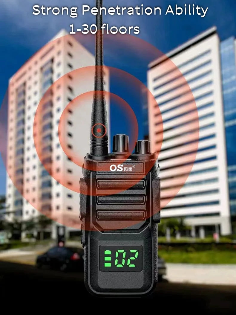 License Free PMR Noise Cancelling Walkie Talkie FT580 Passed CE Led Display IP68 Waterproof Ham Radio  for Outdoor Activities