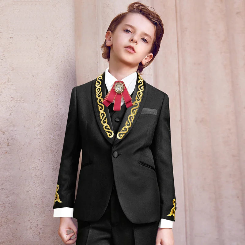 New Arrival  Children Clothing Show Boy's Suits Black Decoration Kids Clothing