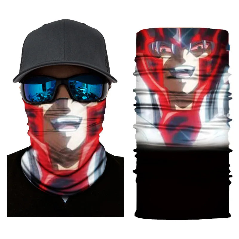 3D Printed Outdoor Sun Protection Neck Gaiter Funny Seamless Bandana Scarf in Polyester for Parties
