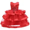 Flower Girls Dress for Girls Clothes Kids Clothing Elegent Jacquard Satin Dress Girls Dresses for Party