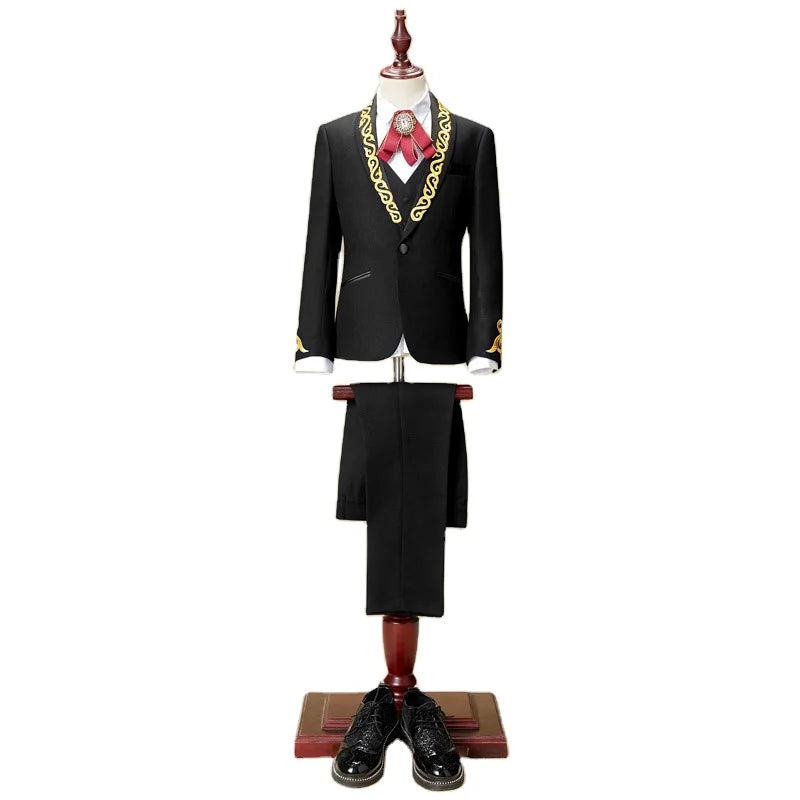 New Arrival  Children Clothing Show Boy's Suits Black Decoration Kids Clothing