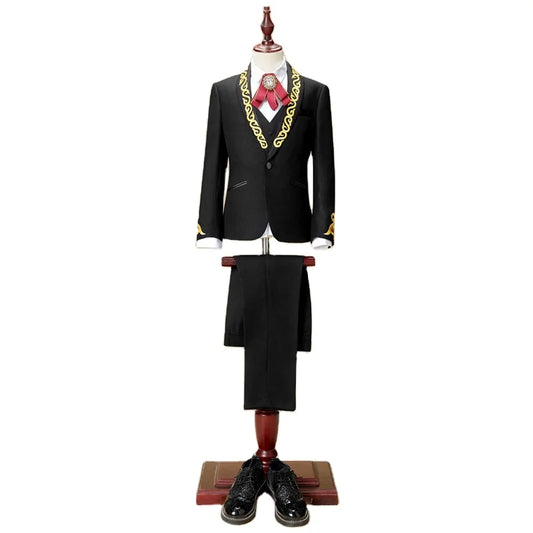 New Arrival  Children Clothing Show Boy's Suits Black Decoration Kids Clothing