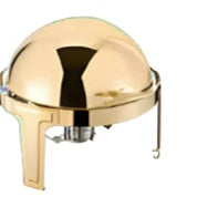 Home Kitchenware Gold Round 6L Food Warmers Wedding Luxury Stainless Steel Hot Pot Food Warmer Set