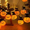 Led Orange Pumpkin String Light for Halloween Christmas New Year Decoration Festival Atmosphere Party Supplies