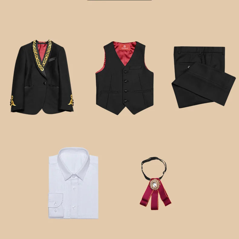 New Arrival  Children Clothing Show Boy's Suits Black Decoration Kids Clothing