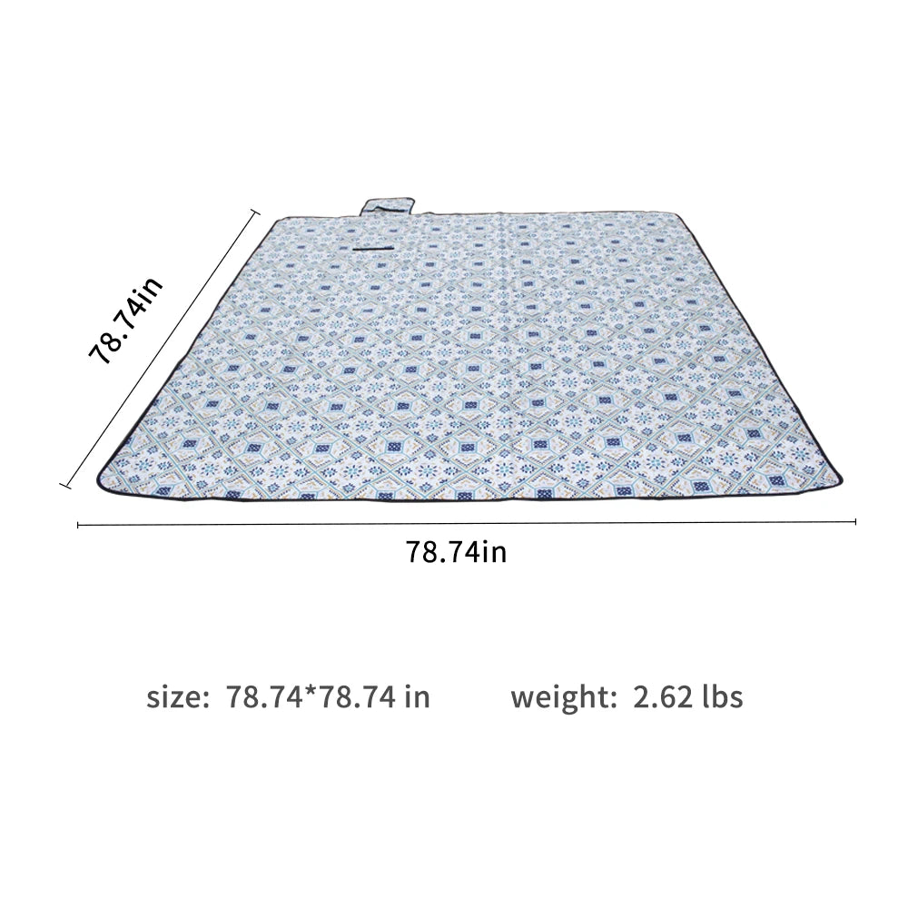 Hodtown Outdoor Waterproof Foldable Picnic Mat Thick Beach Blanket for Travel and Outdoor Activities Camping
