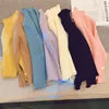 Wholesale Classic Half High Neck Kids Clothing Colorful Solid Baby Girl Pullover Sweater