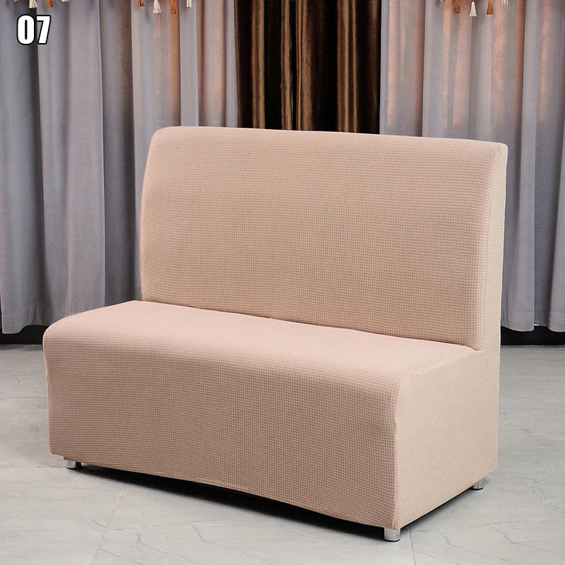 Bar Cafe Internet Bar Armless Sofa Cover Elastic Thickened Corn Velvet Hotel Restaurant Non Slip Stretch Sofa Covers Slipcovers