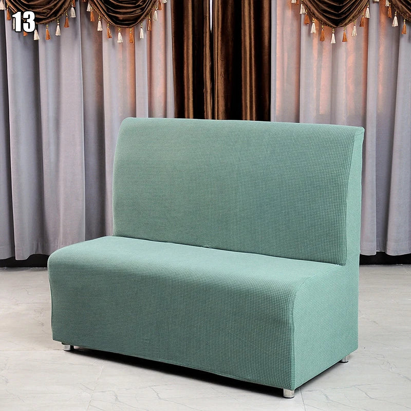 Bar Cafe Internet Bar Armless Sofa Cover Elastic Thickened Corn Velvet Hotel Restaurant Non Slip Stretch Sofa Covers Slipcovers