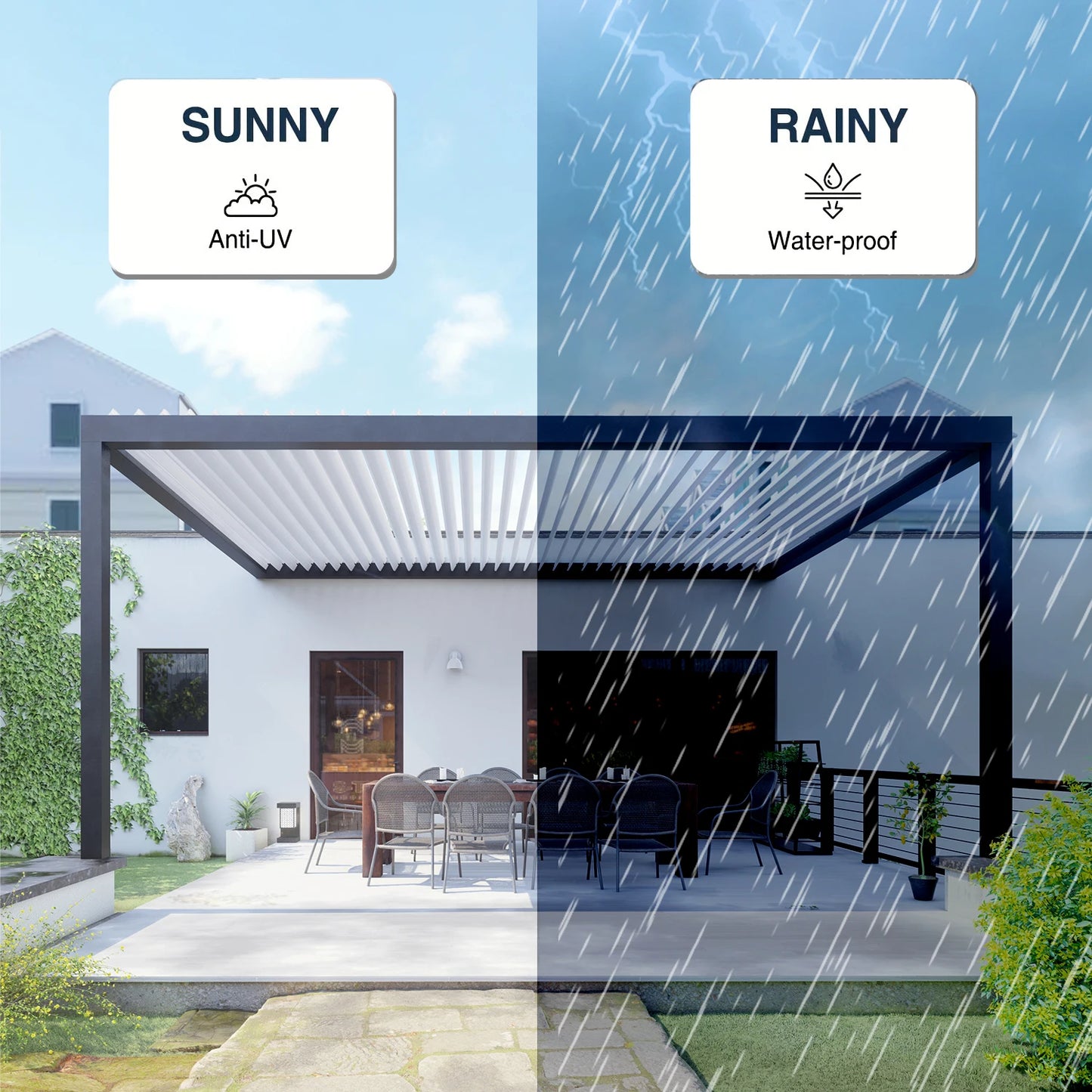 Outdoor Aluminum  Garden Sofa Set for Patio Backyard and Balcony with Weather Resistant and Easy Assembly Features Outdoor Furni