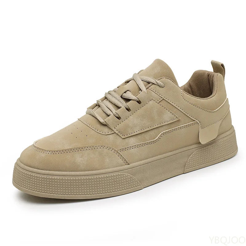 Men's shoes spring autumn thick soled height increasing trendy shoes for casual sports simple comfortable non slip board shoes