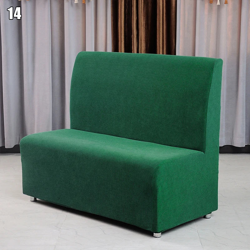 Bar Cafe Internet Bar Armless Sofa Cover Elastic Thickened Corn Velvet Hotel Restaurant Non Slip Stretch Sofa Covers Slipcovers