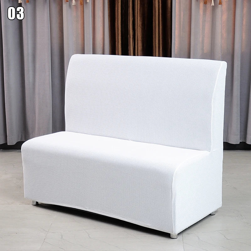 Bar Cafe Internet Bar Armless Sofa Cover Elastic Thickened Corn Velvet Hotel Restaurant Non Slip Stretch Sofa Covers Slipcovers