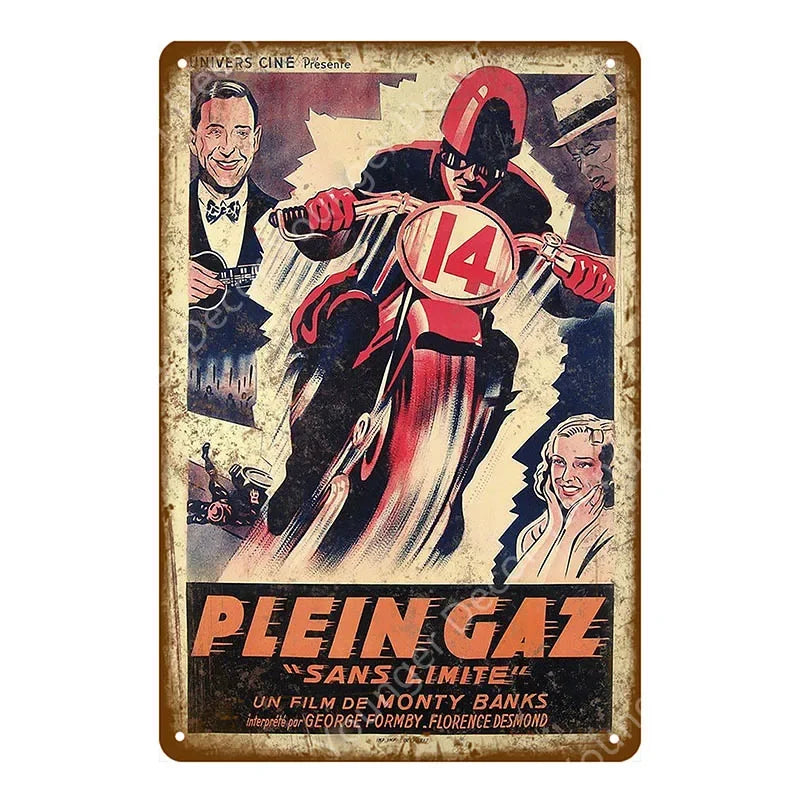 Dirt Bike Metal Poster Retro Motorcycle Races Plaque Wall Art Painting Plate Pub Bar Garage Home Decor Isle Of Man Signs YI-179
