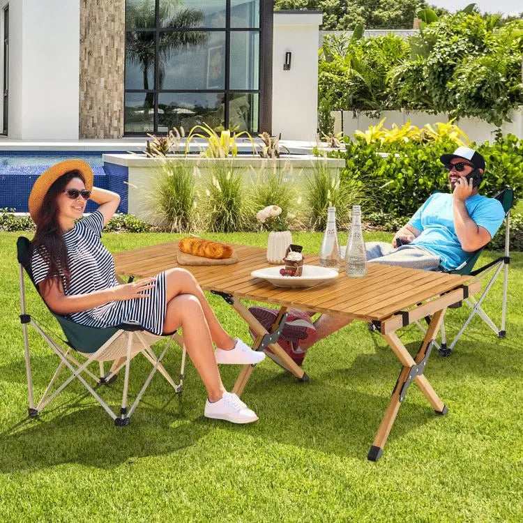 Portable Camping and BBQ Picnic Table with Carry Bag for Outdoor Activities