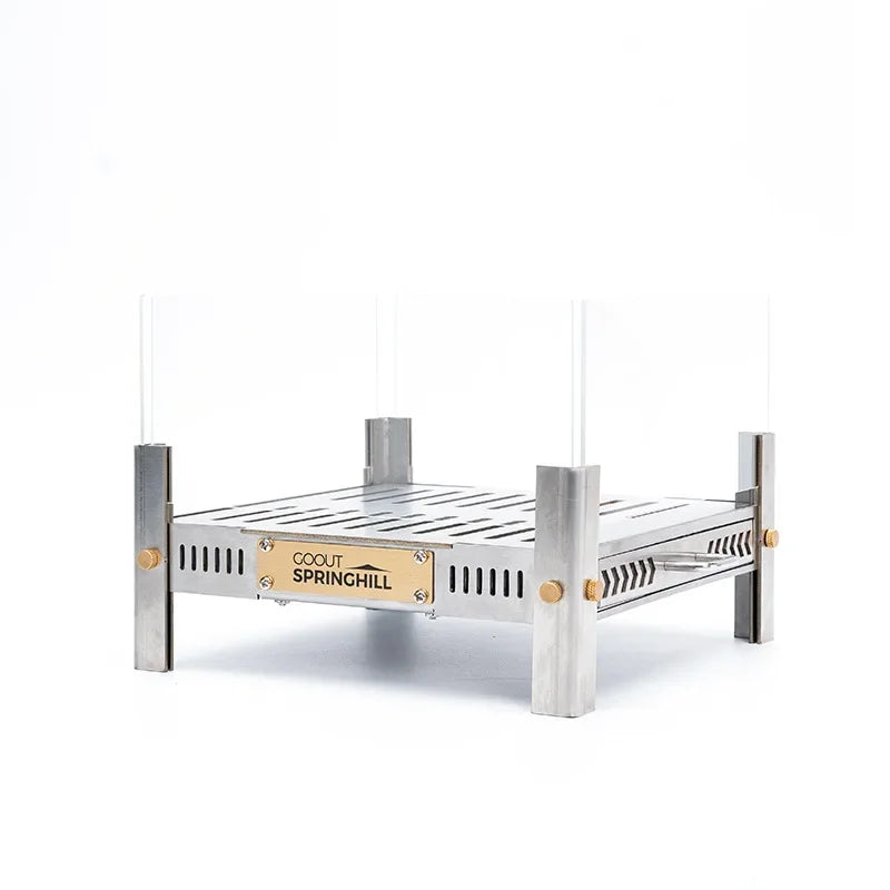 Goout Springhill Outdoor Camping  Stove Campfire Camping Heating Fire Viewing Fireplace Outdoor Glass Burning Table Folding Wood