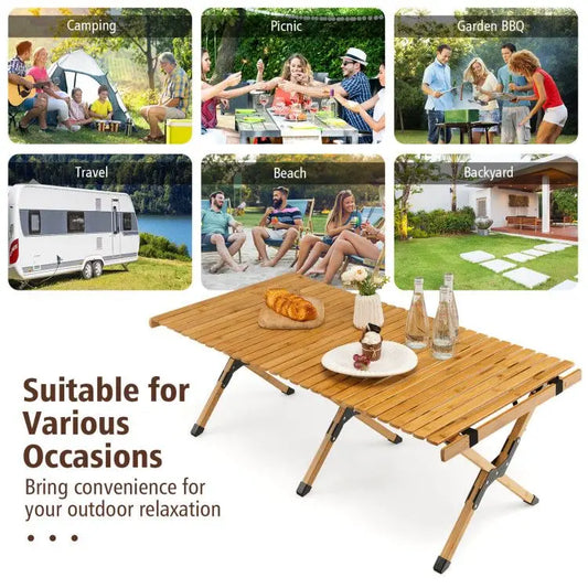 Portable Camping and BBQ Picnic Table with Carry Bag for Outdoor Activities