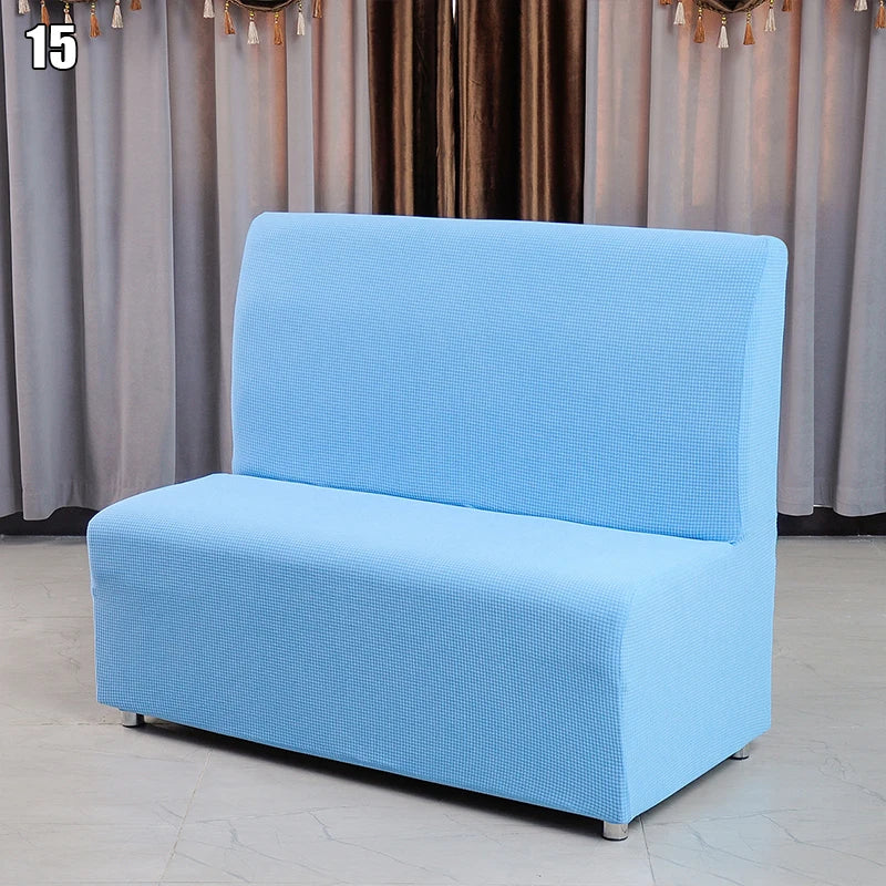 Bar Cafe Internet Bar Armless Sofa Cover Elastic Thickened Corn Velvet Hotel Restaurant Non Slip Stretch Sofa Covers Slipcovers