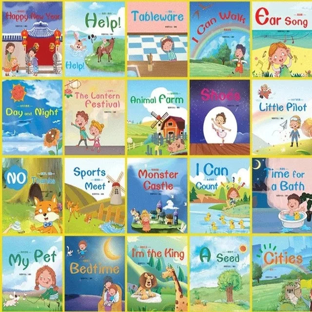 60 Books/set Children's English Early Learning Picture Book Storybook Enlightenment Cognitive Tale Bedtime Story Book