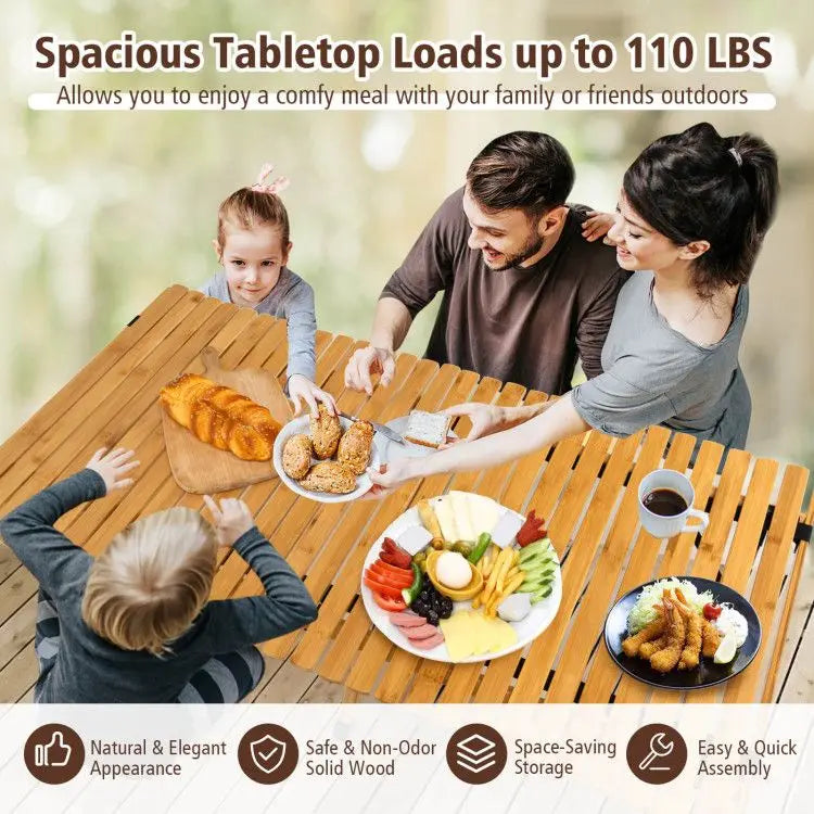 Portable Camping and BBQ Picnic Table with Carry Bag for Outdoor Activities