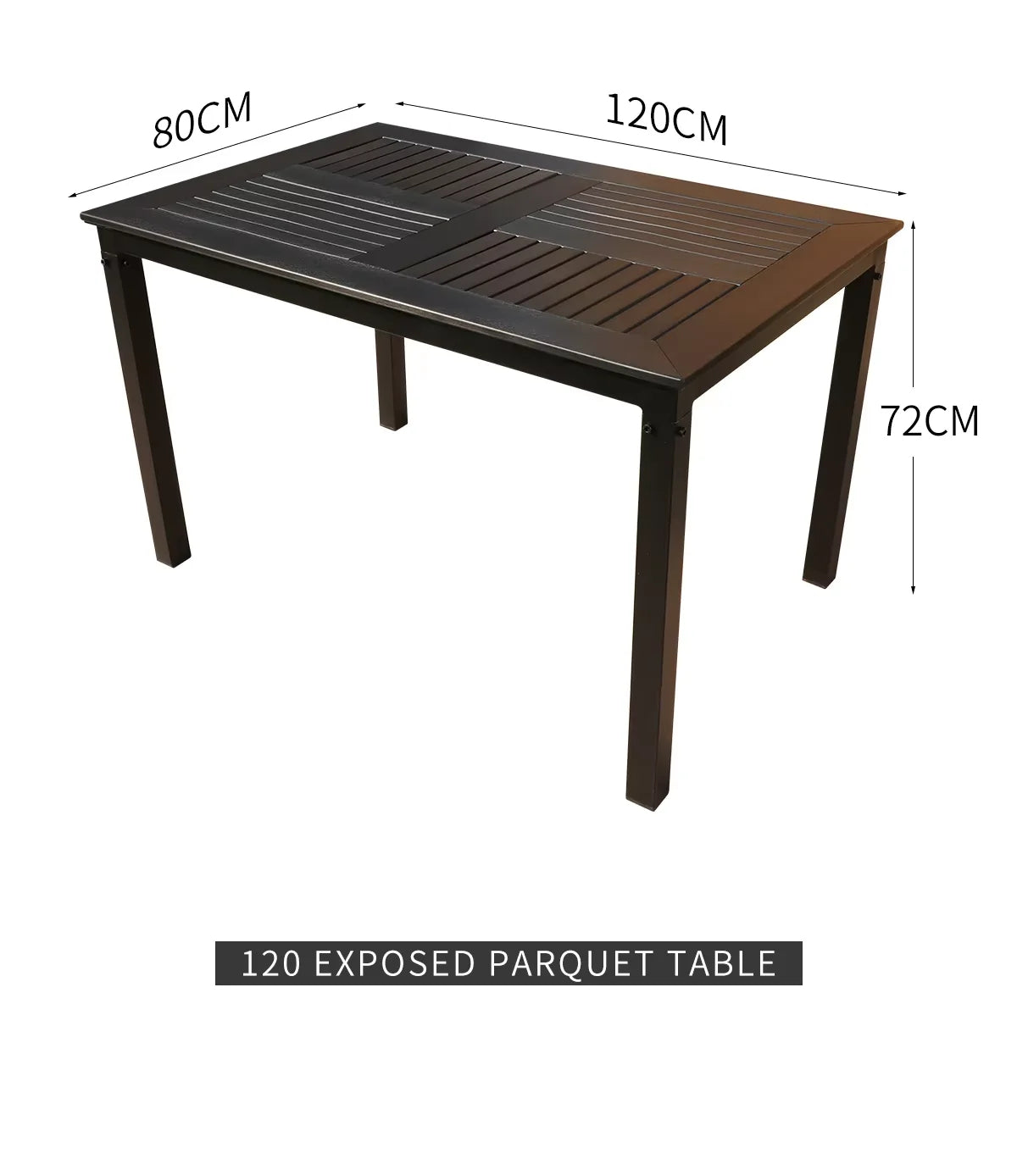 Outdoor Dining Table Leisure 120cm Courtyard Wood-plastic Garden Tables Villa Long Table Modern Furniture